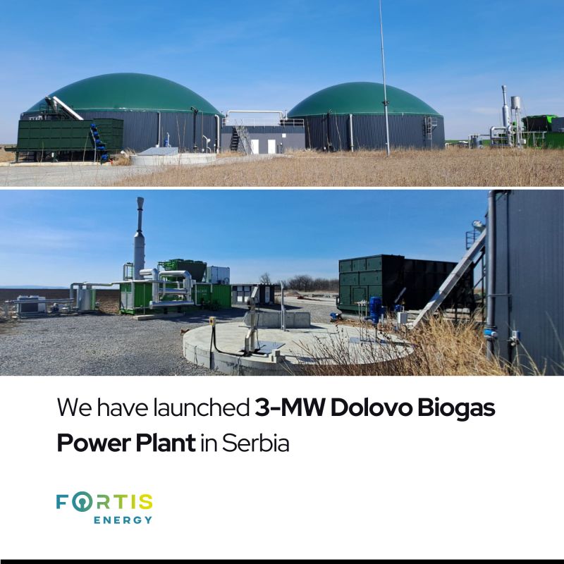 Fortis Energy's new biogas power plant is now operational. We have launched the 3-MW Dolovo Biogas Power Plant in Serbia.