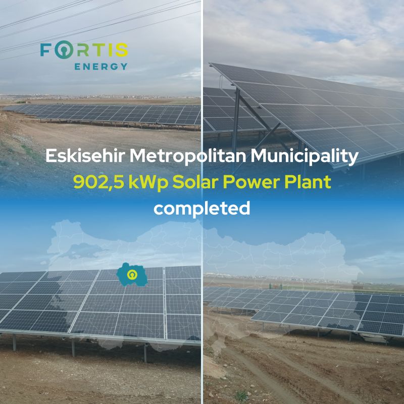 Fortis Energy has completed the construction and installation of the Solar Power Plant with a capacity of 902,5 kWp for Turkish Eskişehir Metropolitan Municipality. 