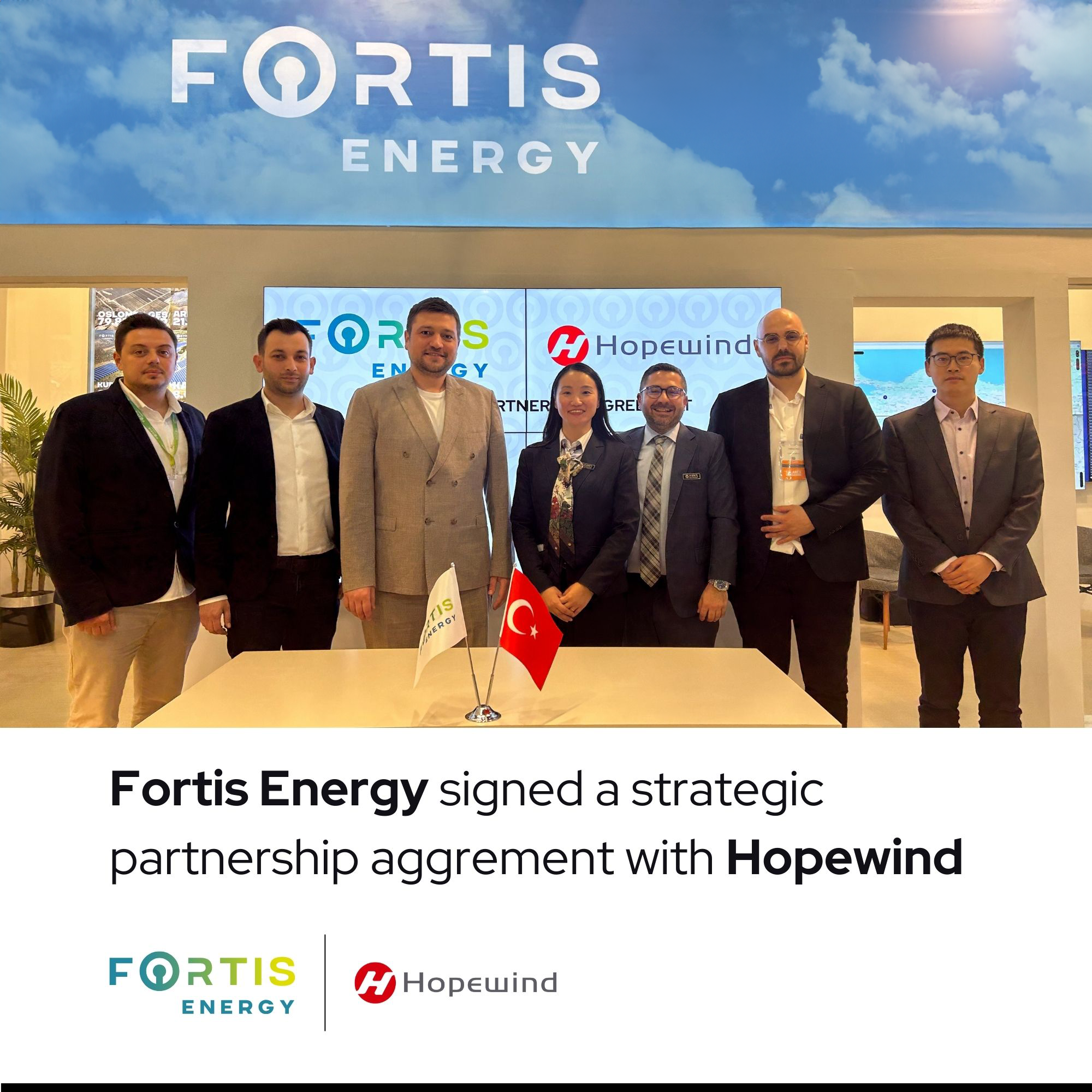 Fortis Energy signed a strategic partnership agreement with Hopewind.