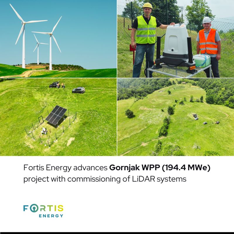 Fortis Energy напредува со проектот за ВЕ Горњак (194,4 MWe) со пуштање во употреба на системи LiDAR