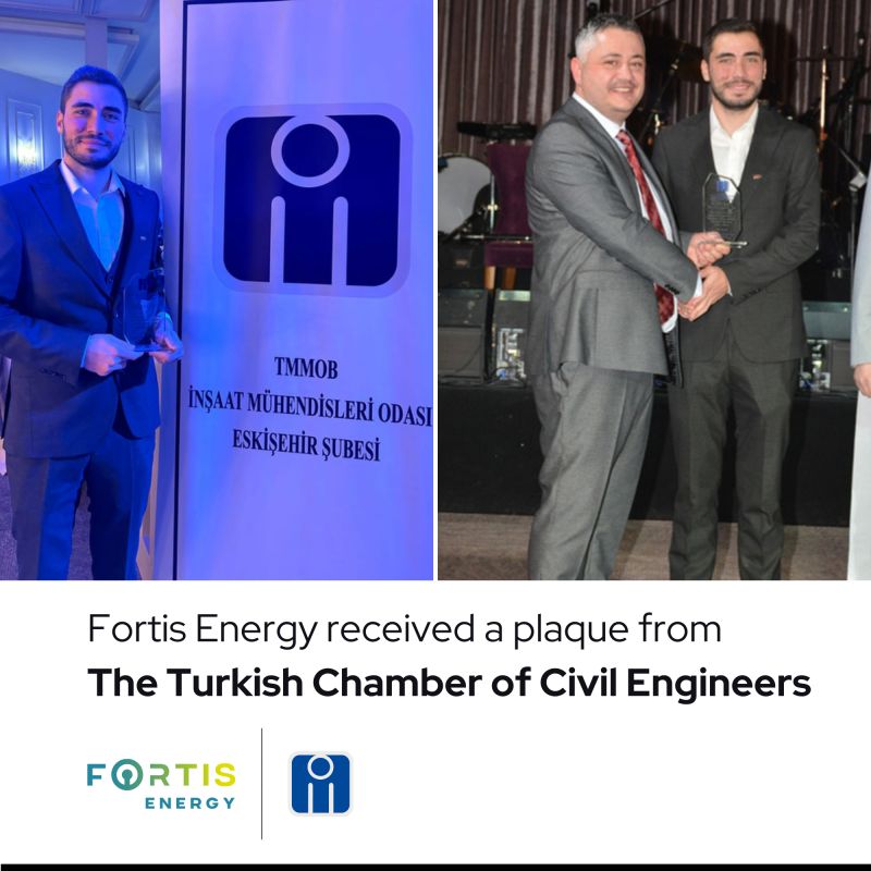 Fortis Energy has been received a plaque from the Turkish Chamber of Civil Engineers for its contributions to the #energy and #construction sectors. 
