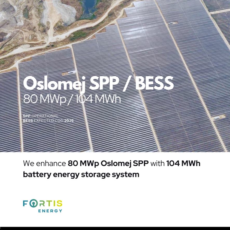 Fortis Energy erweitert die Kapazitäten des 80 MWp Solarkraftwerks Oslomej durch die Integration eines 62 MW / 104 MWh Batteriespeicher-Systems (BESS).